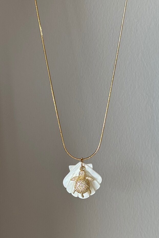 Turtle Lost in Sea Çelik Kolye - 2