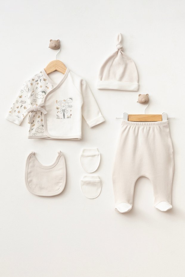 Baby Elephant 5-Piece Newborn Hospital Release Zibin Set
