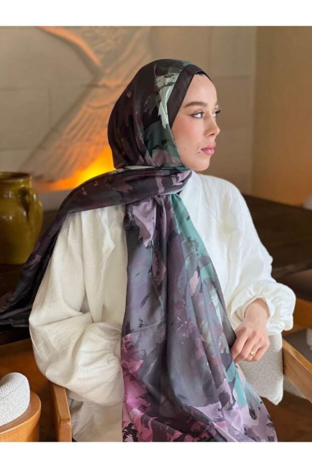 شال لينا بنمط المحيط - 1