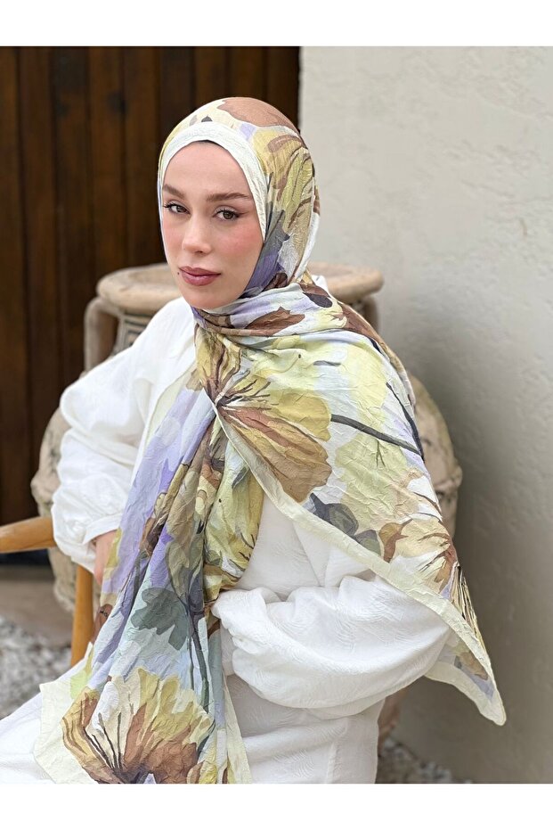 Rapsodi Desen Bambu Şal - 1