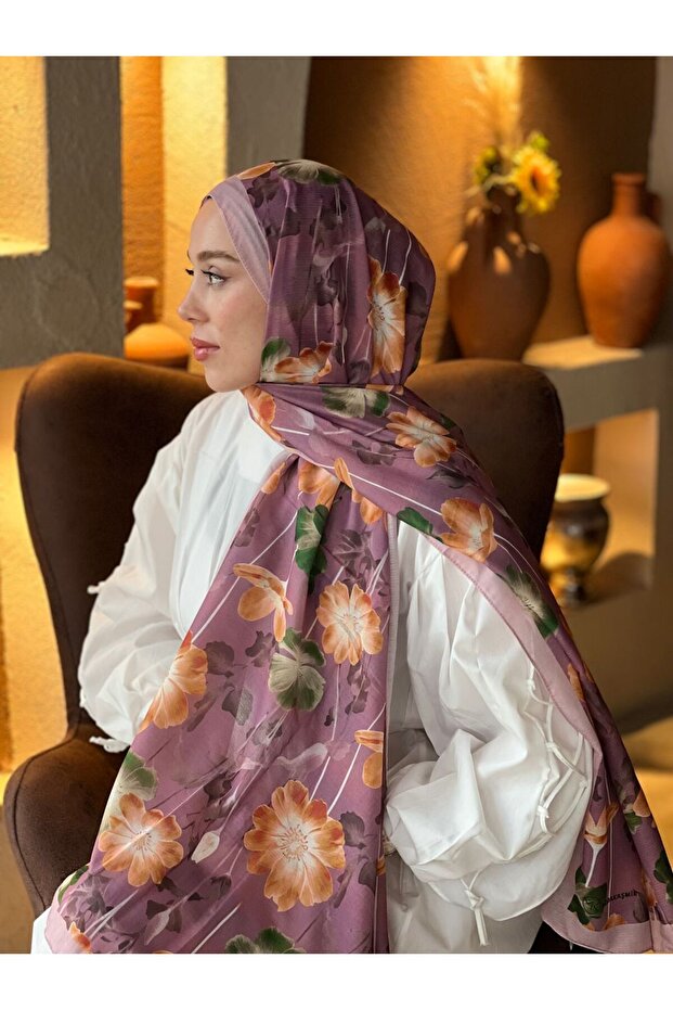 Fiori Pattern Lina Shawl - 3