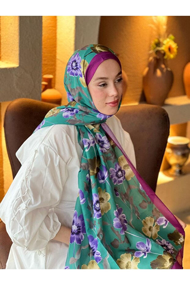 Fiori Pattern Lina Shawl - 3