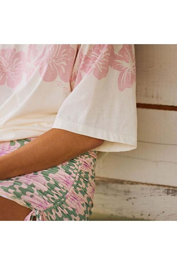 Hangloose Placed Kadın Beyaz Tişört KADIN T-SHIRT ERJZT05904 - 4