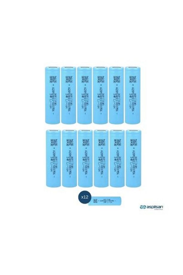 Aspilsan INR18650A28 3.7V 2800mAh 25A Discharge Şarjlı Li-ion Pil - 12 Adet set - 1
