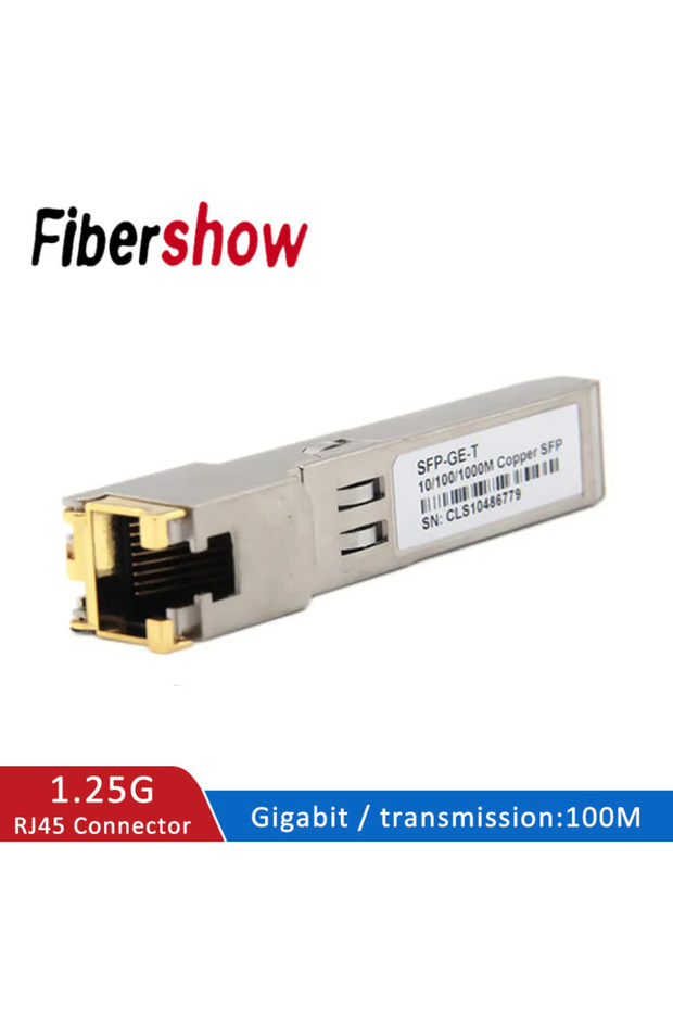 10PCS SFP Module Ethernet Port SFP Module RJ45 Switch GBIC 10/100/1000M Connector SFP Copper RJ45