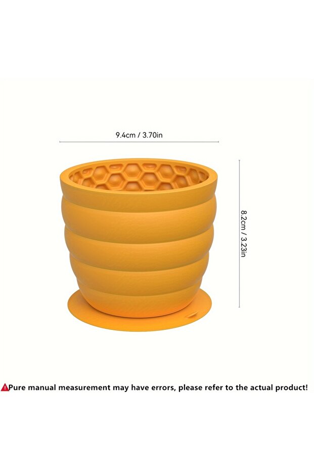 Small size-Yellow Silicone Slow Feeder Dog Bowl Cup - Anti-Slip Distraction Design for Small to Medi
