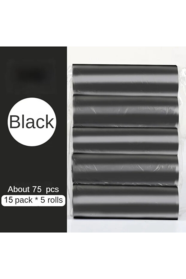 black 5 Rolls/pack Household Disposable Trash Pouch Small Trash Bags Kitchen Storage Garbage Bags Cl