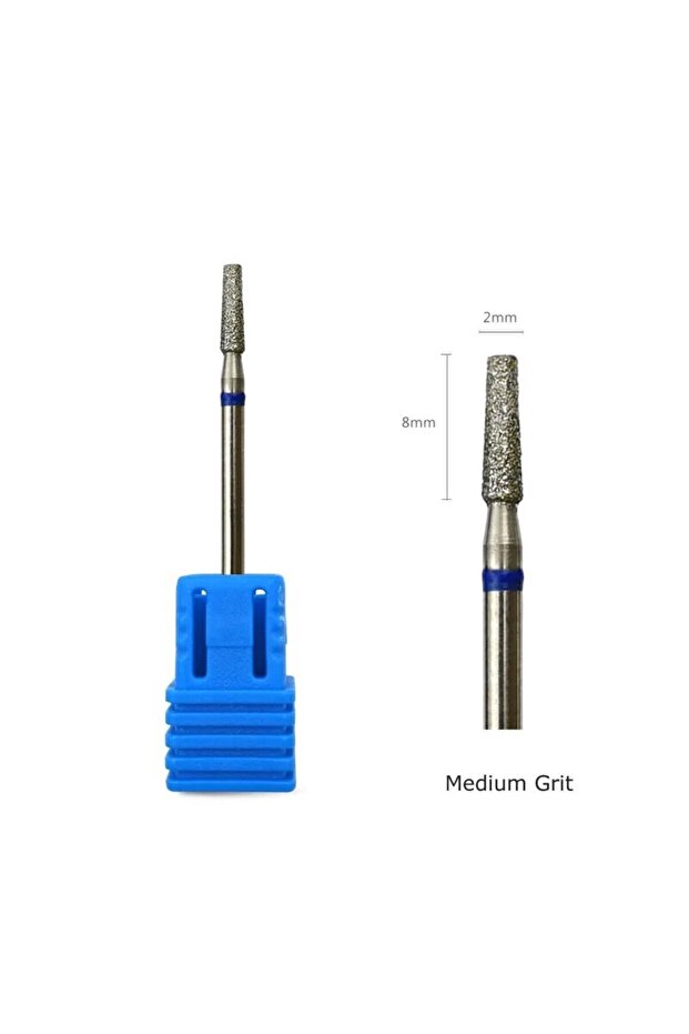 BM0208D-M HYTOOS Column Diamond Burr Nail Drill Bits Rotary Russian Cuticle Bit Electric Manicure Dr