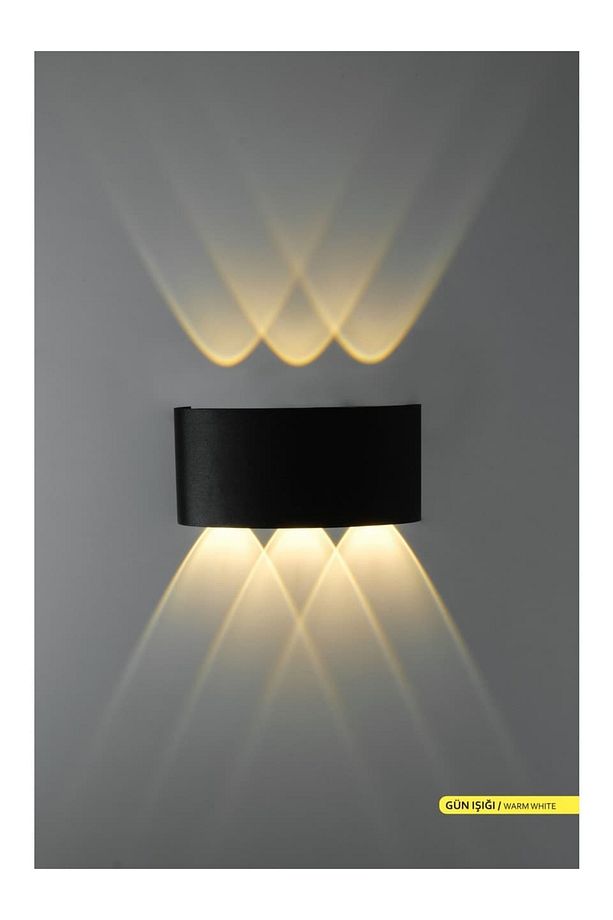 6w Çift Yönlü Led Duvar Aplik Siyah Gövde Gunışığı Işık Ah07-07201 - 2