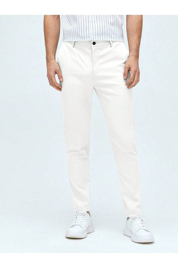 Casual Regular Fit Erkek Keten Chıno Pantolon - 2