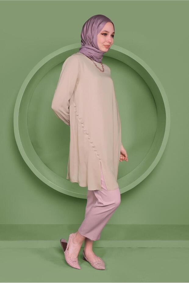 تونيك بأزرار جانبية 41351 - 2