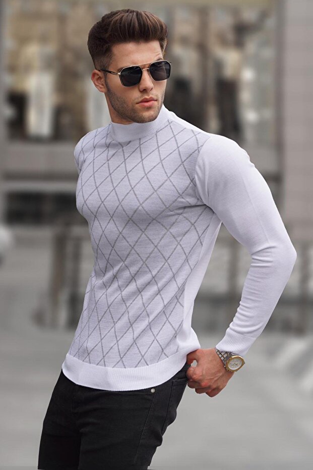 Ecrufarbener Rollkragenpullover 5785 - 1