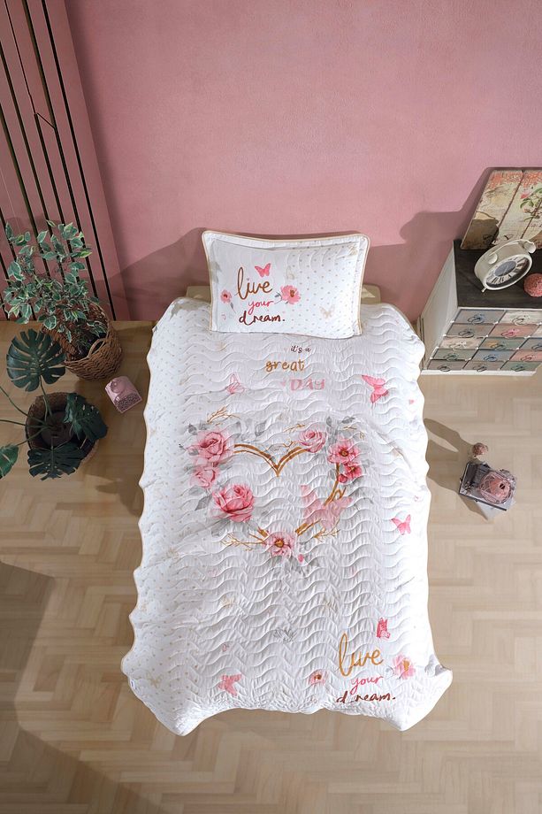 Ranforce %100 Pamuk Tek Kişilik Yatak Örtüsü Seti Dream - 1