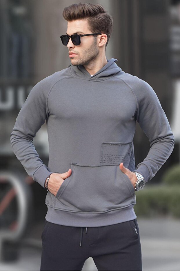 Füme Kapüşonlu Sweatshirt 6151 - 1