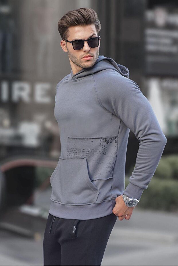 Füme Kapüşonlu Sweatshirt 6151 - 2