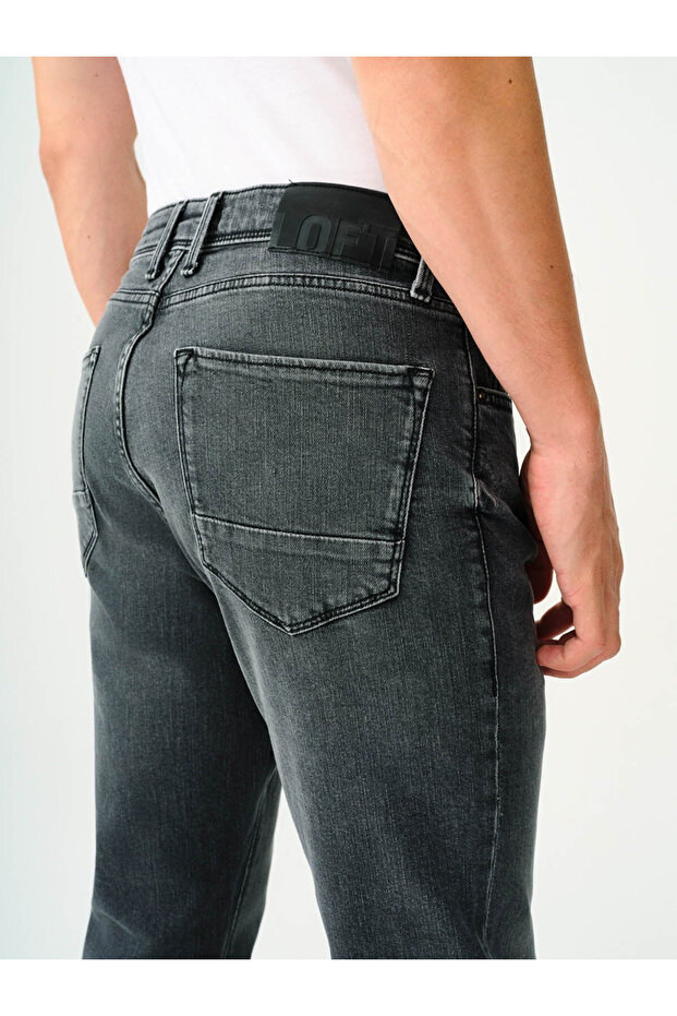 JUSTIN Koyu Gri Erkek Jean Pantolon LF2037012 - 5