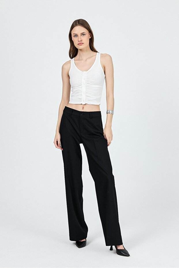 إكرو رقبة على شكل حرف U وأزرار علوية 13298 - 2