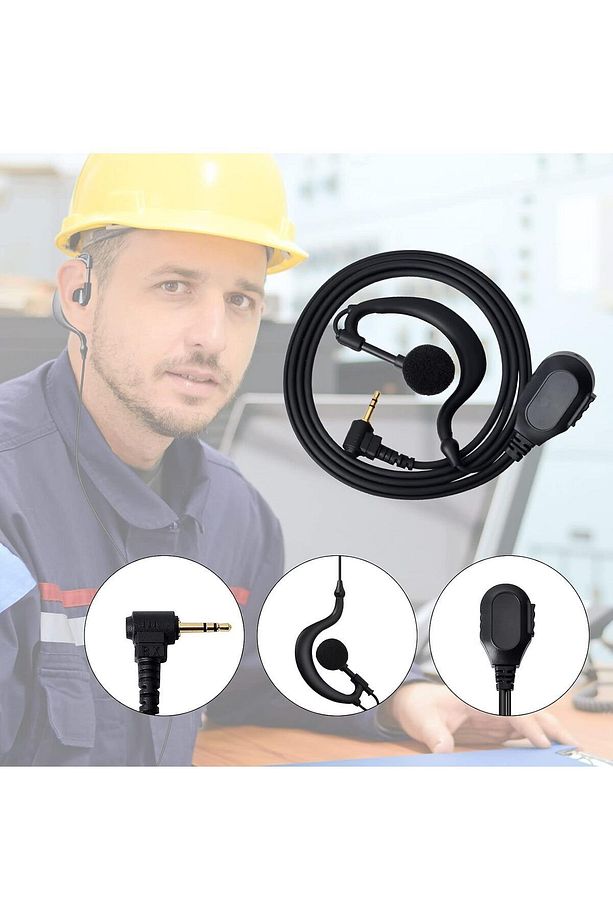 TLKR Talkabout T62, T80, XT180, T82 ile Uyumlu Mikrofonlu 2.5 mm Walkie Talkie Kulaklık - 4