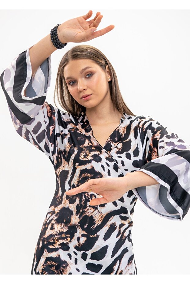 Kimono - Plaj Elbisesi - Modern Leopar - 1