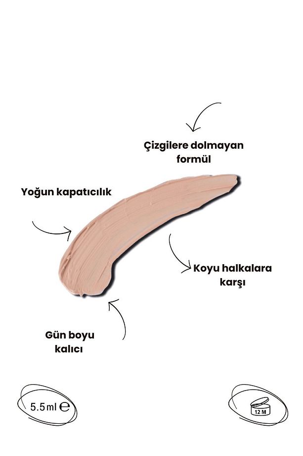 Cover All Yoğun Kapatıcı | Full Coverage Concealer -medium - 2