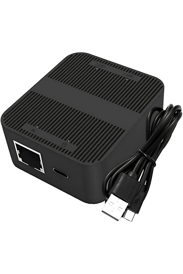 4594 RJ45 Ethernet Splitter 1 Giriş 2 Çıkış 100Mbps Hız Çevirici Çoklayıcı - 1