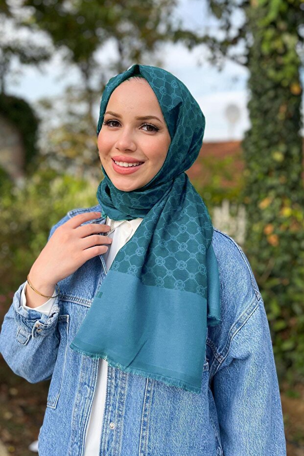 Elegance Monogram Şal - 1090100-923 - 1