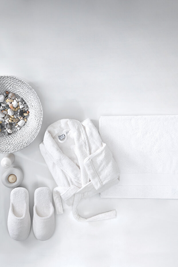 Essentials 3'lü Banyo Seti|Terlik (42-44) - Ekru - 2