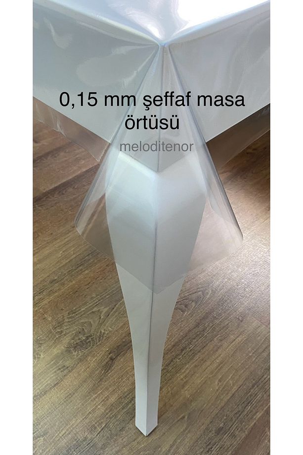 Düz ince şeffaf silinebilir kaymaz 0,15 mm net görüntü pvc naylon muşamba masa örtüsü - 3