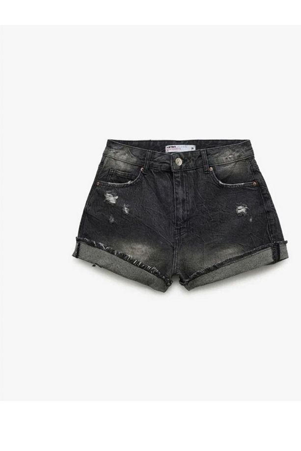 KOPYA - baggy denim yazlık şort sönnet patch pocket jasns shorts in light indigo kot - 4