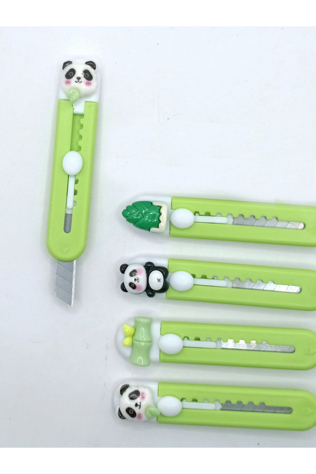 Mini Şekilli Falçata Maket Bıçağı - Sevimli Bambu - 4