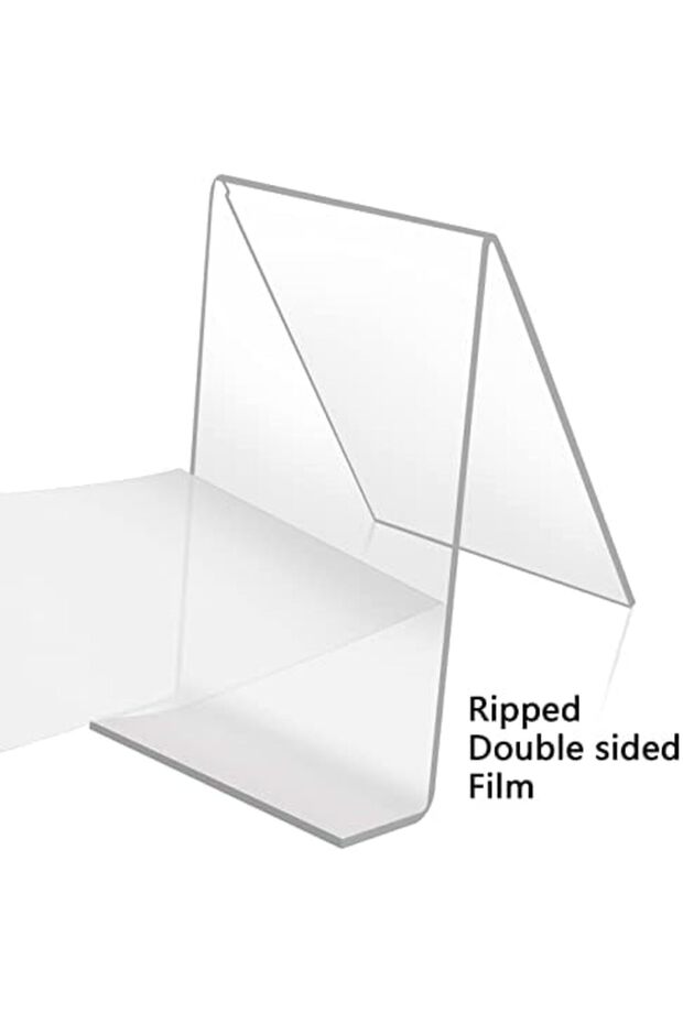 Set of 5 Clear Acrylic Book Stands – Transparent Display Holders for Books, Menus, and Magazines - 3