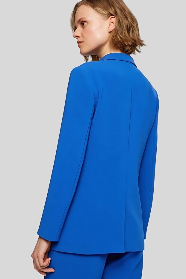Regular Fit Kadın Ceket Mavi - 4