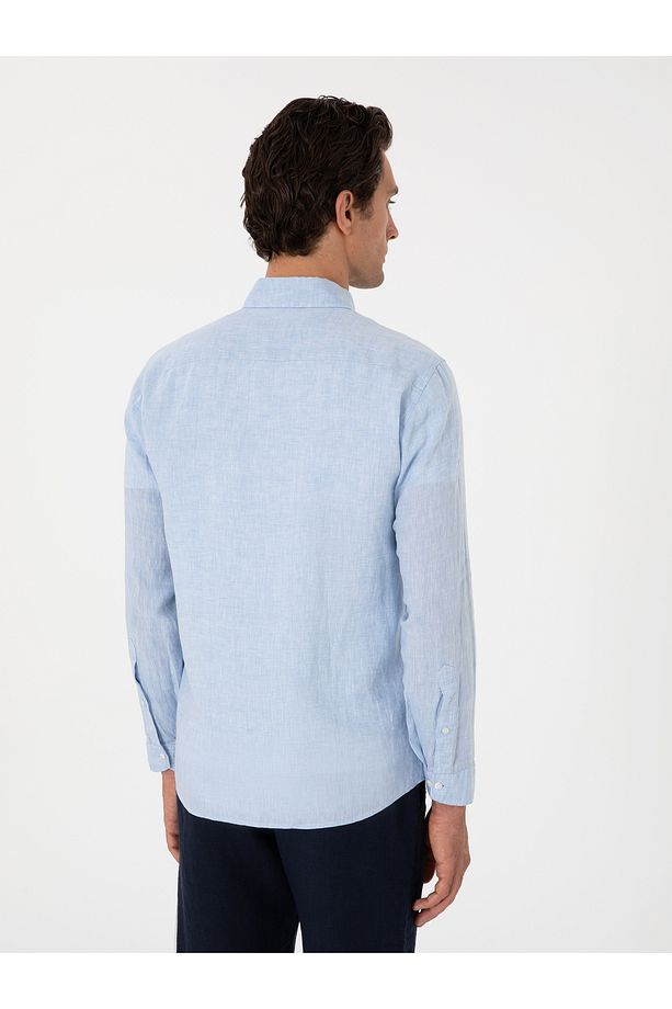 Mavi Regular Fit %100 Keten Gömlek 50303617-vr036 - 5