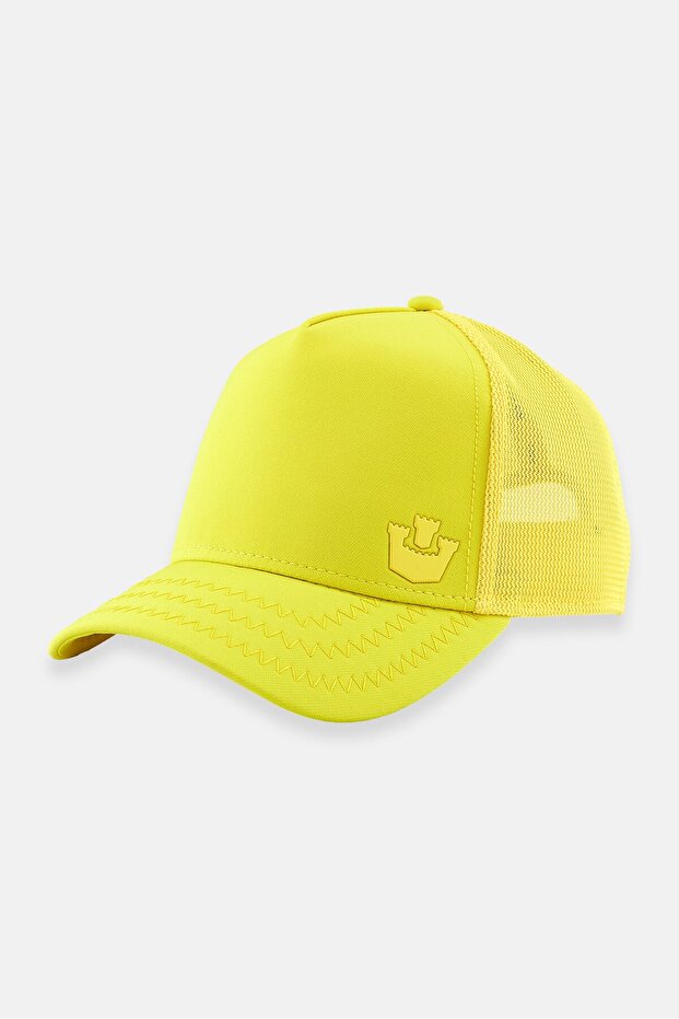Men Adjustable Brand Logo Cap, Yellow