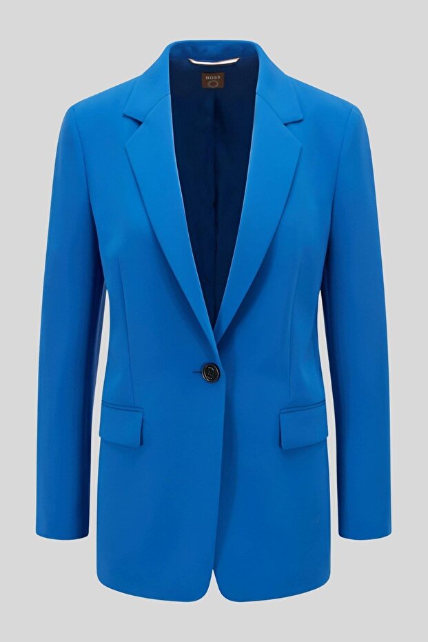 Regular Fit Kadın Ceket Mavi - 5