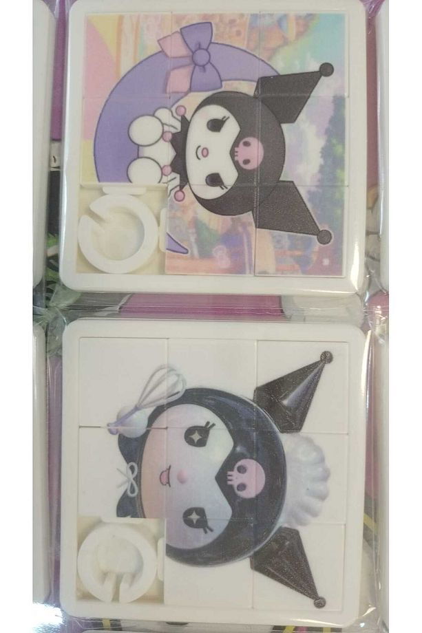 Kaydırmalı Puzzle Yeni Model İthal Plastik Ürün Eğitici Yapboz Bulmaca(8,5 cmX10,5 CM) 2 ADET - 1