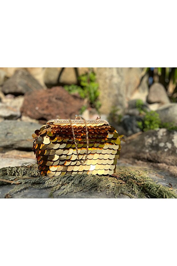 Dore Pullu Abiye Çanta - 1