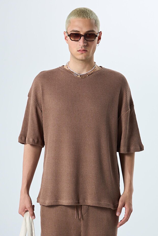 Basıc Oversize Takım Kahve - 4