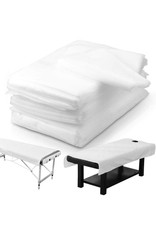 20 PCS Disposable Spa Bed Sheets, Non-woven Fabric Waterproof Massage Table Bed Cover for SPA