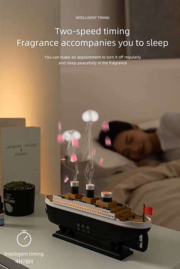 Titanic Aromatherapy Air Humidifier Efficient Ship Designed Diffuser for Preventing Dryness - 5