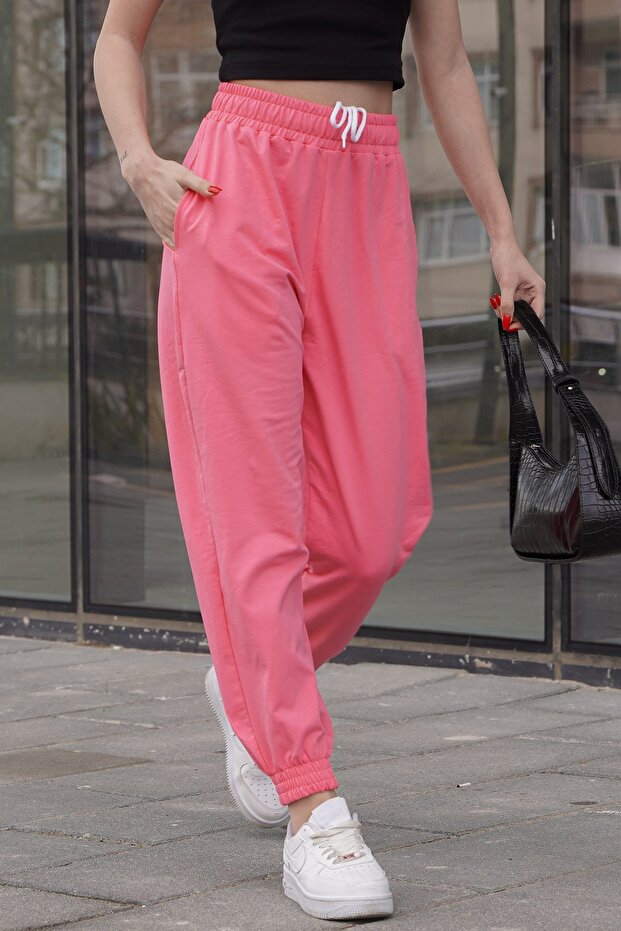 Fuşya Comfort Fit Basic Eşofman Altı Mg1635 - 2