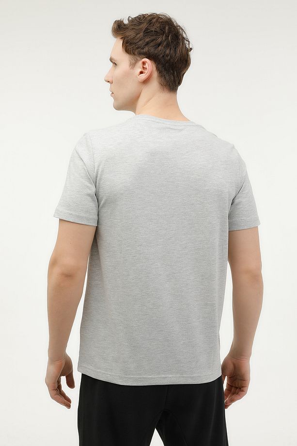 M-ct102 Bsc C Nk T-sh 3fx Gri Erkek Kısa Kol T-shirt - 2