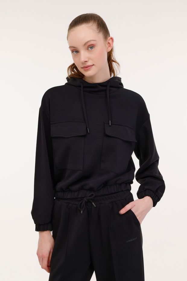 Wl Zoe 17Ms409 4Pr Black Women's Sweatshirt