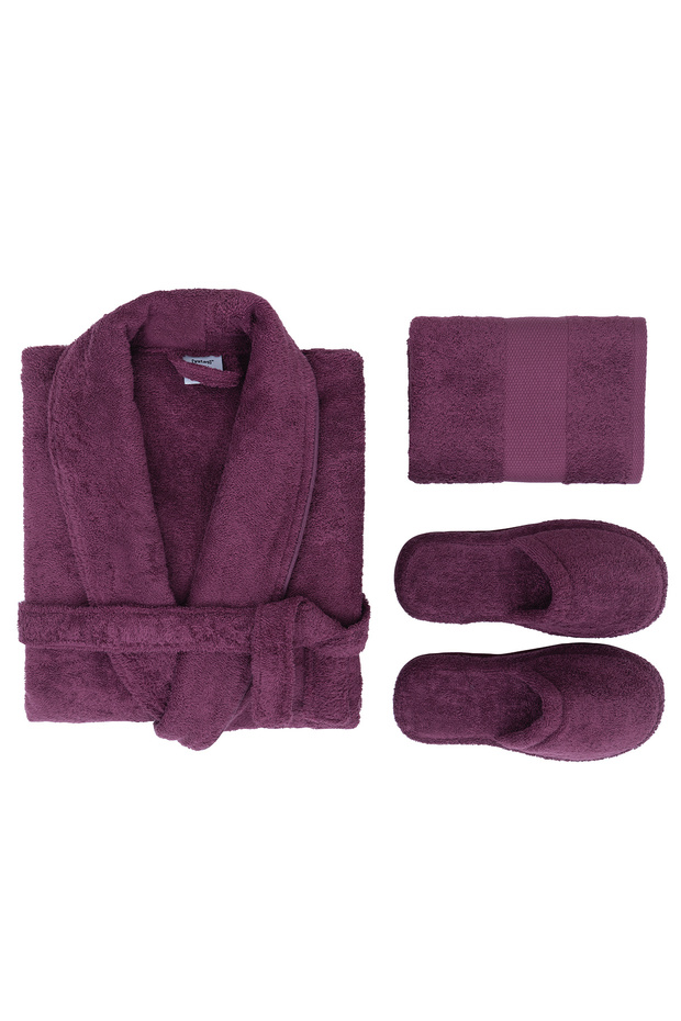 Essentials 3'lü Banyo Seti |terlik (36-38) - Fuşya - 3