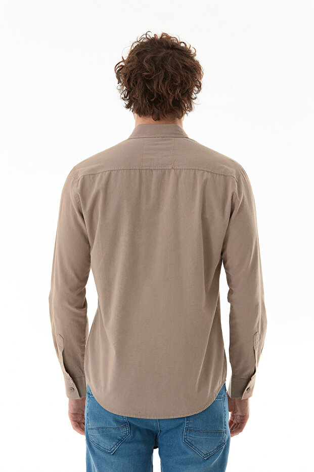 Basic Çıtçıtlı Gabardin Gömlek - 4