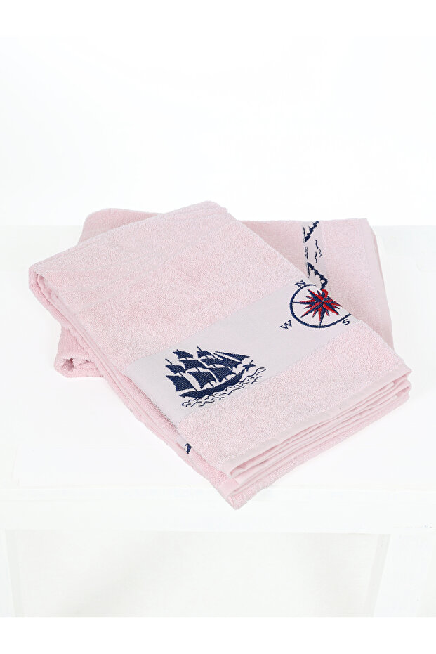Pink Sea Themed 70X150 Set of 2 Beach/Pool/Bathhouse/Bathroom Towels