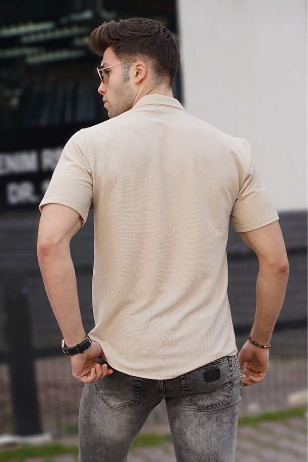 Bej Erkek Gömlek 5500 - 2