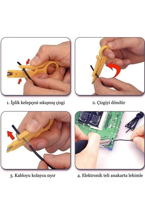 Ayarlanabilir Lehim Havya Seti 60W Elektrikli Havya Kiti Dijital Multimetre Kaynak Aracı - 4