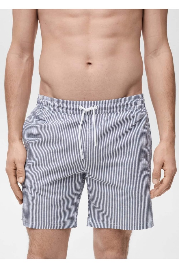 Gofre kumaşlı şort mayo - 8