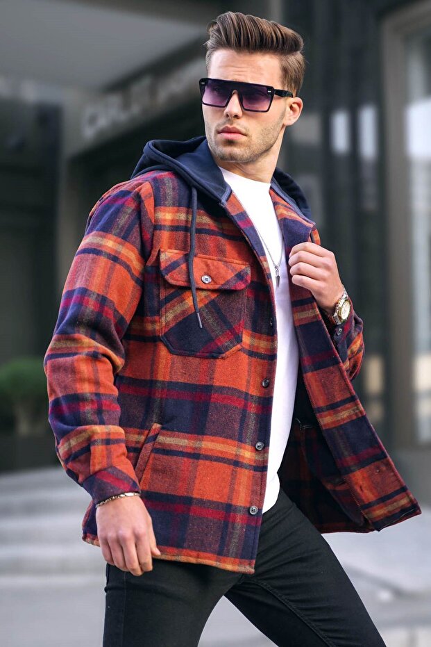 Tile Hooded Plaid Lumberjack Shirt 5577